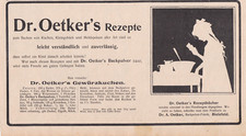 Dr. Oetker Werbung / Reklame 1910  Dr. A. Oetker -Fabrik - Bielefeld