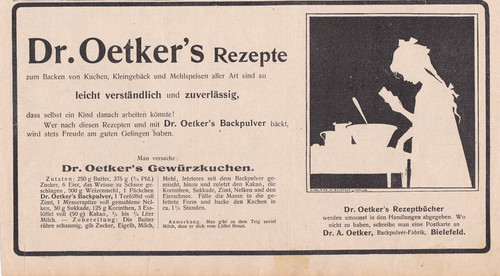 Oetker werbung reklame - dr., /