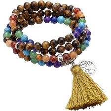 GEHECRST Edelstein Mala Kette