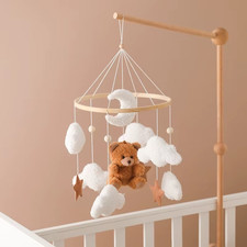 Baby mobile aus holz wolken - mobile, |