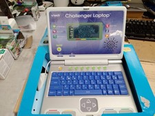 VTech Challenger Laptop, blau, Kinderlaptop mit Wortschatz, Mathe & Französisch lernen