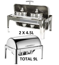 Roll Top Chafing Dish Chafer, Buffetheber Warmhalteschale Lebensmittelbuffets Speisenwärmer
