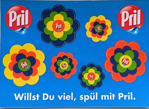 Pril blumen aufkleber fach - aufkleber,