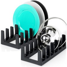 Topfdeckelhalter Schwarz 28x15x9 cm 2er Set Organizer Deckelhalter Aufbewahrung