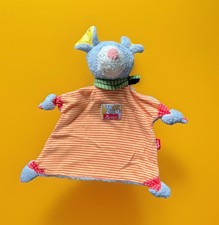 Sigikid Schnuffeltuch Maus Merry Mus Grau Orange Schmusetuch Frottee gestreift