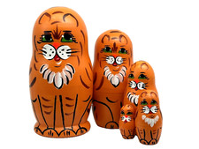 Matroschka 5tlg roter kater - matroschka, 5tlg.
