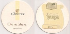 Klosterbrauerei Andechs - Bierdeckel "Der Andechser - Tischgebete Motiv I"