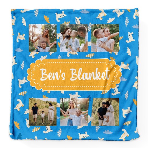 Dino muster blau - dino,