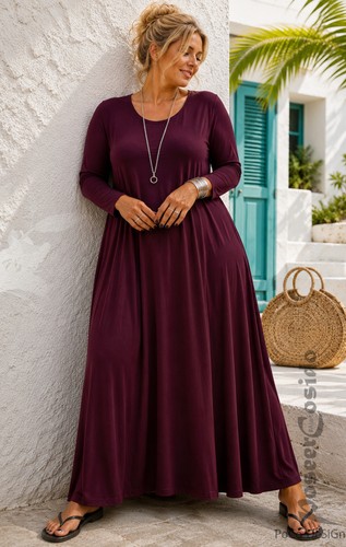 Lagenlook basic ballon kleid - basic, ballon-kleid
