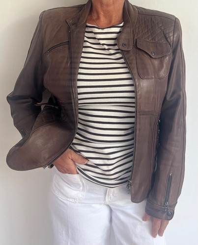 Moderne damen lederjacke - damen,