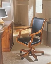 Bürodrehstuhl EBANART made Italy, höhen-neigungverstellbar Kirschholz, neuwertig