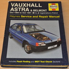 VAUXHALL Astra Belmont 1984-1991 Manual Engine Haynes Reparaturanleitung  H1136