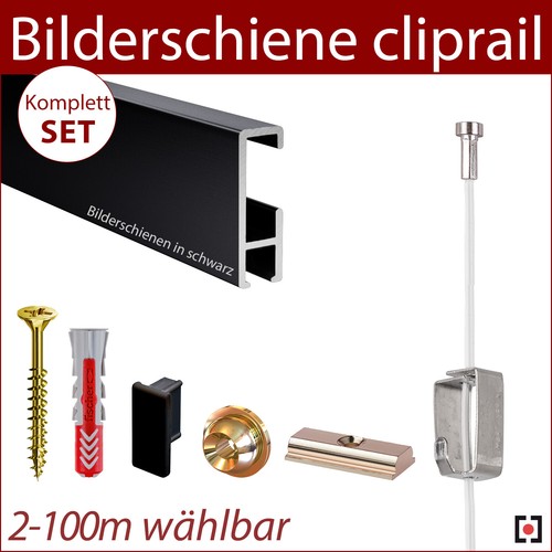 Bilderschiene schwarz - , |