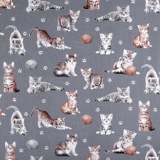 Baumwollstoff mit Katzenmotiv Kindermotiv Kissen Decke Vorhänge 50cm Schritte