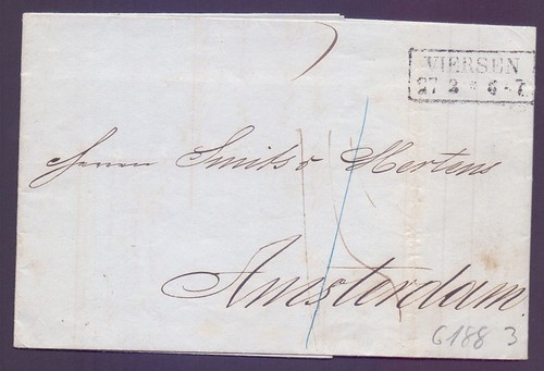 Falt brief 1854 mit - brief, stempel