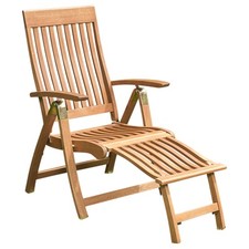 Klappsessel Deckchair Gartensessel  COMMODORO, Fussteil ausziehbar, 2. WAHL