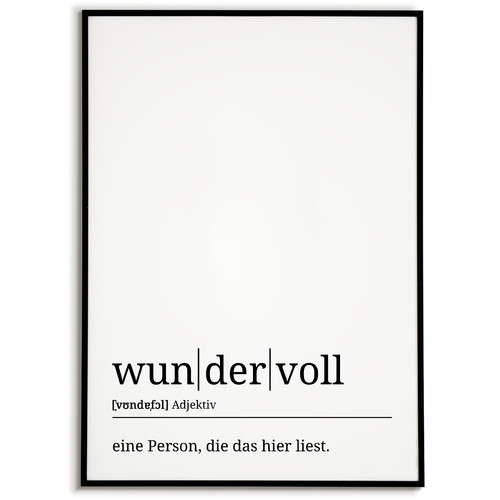 Wundervoll poster definition - poster,