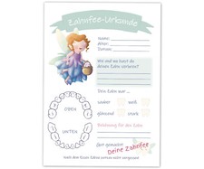 Zahnfee Urkunde 20 Stück