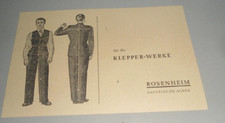 Alte Postkarte Bestellkarte Reklame Klepper-Werke Gummiartikel Rosenheim (2)