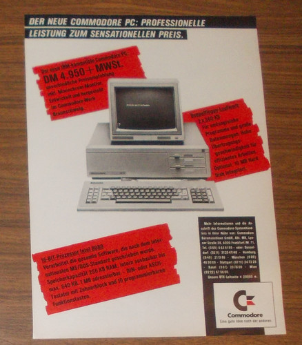 Seltene werbung commodore - werbung, pc
