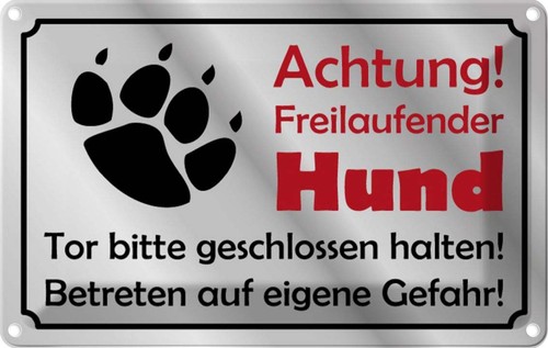 Blechschild 12x18 achtung - 12x18, cm