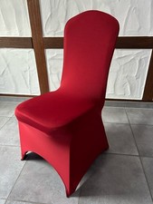 40 Stuhl Hussen Stretch - Bezüge für Hochzeit Bankett Event - weinrot bordeaux