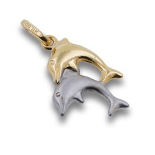 Dopelter delphin anhänger 585 - dopelter,