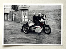 Orig.Foto DDR Motorrad Gespann Beiwagen AWO MZ ES 60ziger Rostock Warnemünde