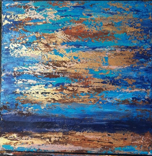 Acrylbild landschaft abstrakt - landschaft,