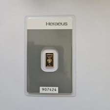 1 Gramm Goldbarren Heraeus