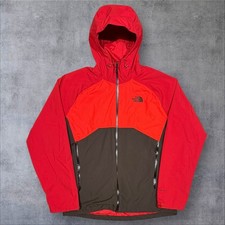 Rote wasserdichte Herrenjacke The North Face Stratos Dryvent mit Kapuze (Größe L) S549