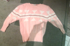 Angora Wollpullover lambswool pulli apricot glitzer perlechen 70 % angora 44 L