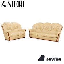 Nieri Leder Holz Dreisitzer