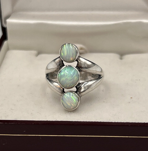 Vintage sterling opal - opal, ring