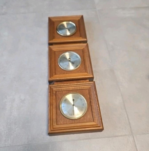 Wand wetterstation analog holz - wand-wetterstation,
