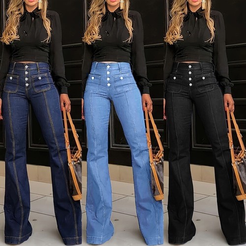 Damen hohe taille - jeans, denim