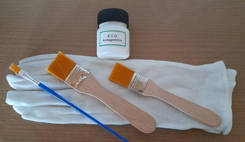 Blattgold gold anlegeset - gold,