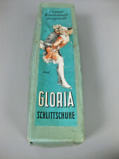 alte Schlittschuhe GLORIA Schuhgröße 38-42 mit orig. Schlüssel u. OVP 1930er Jh.
