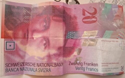 Schweizer franken chf - schweizer, 20