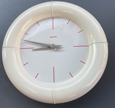 70er Jahre Quarz Wanduhr als Schwimmreifen Küchen Uhr Vintage Retro