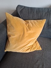 IKEA SANELA Kissenbezug 50 x 50cm gold / senfgelb - Samt -Kissenhülle Velour