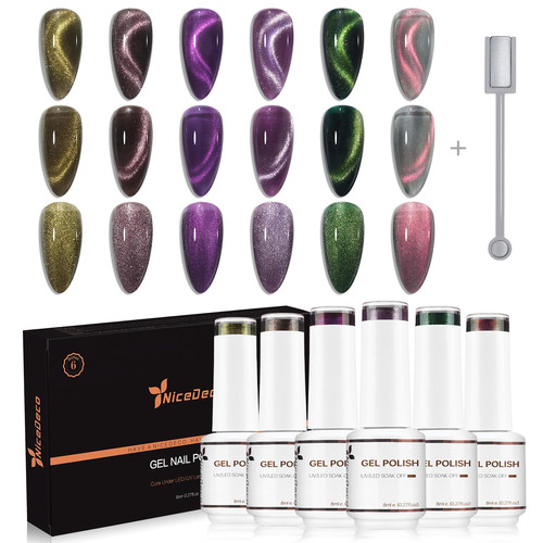 Nicedeco cat eye gel set - cat, uv