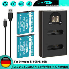 2X LI-90B LI-92B Akku Für