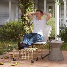 Outsunny rattan relaxsessel - rattan,