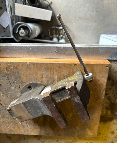 Stahl schraubstock mit - schraubstock, spindel