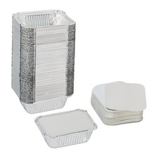 Aluschalen mit Deckel Assiette Essensbox Alu Behälter Aluminiumschalen 100er Set