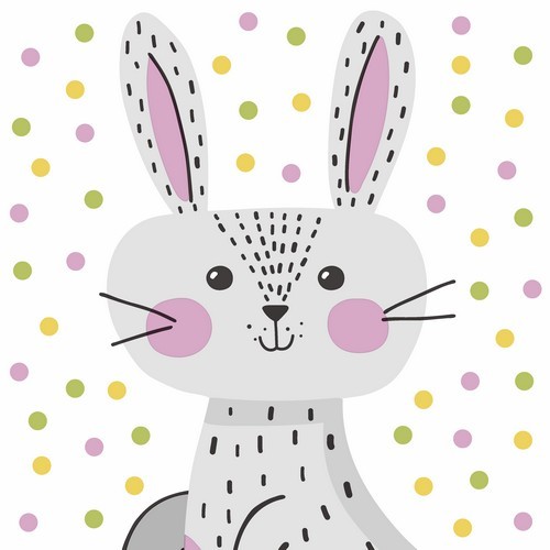 Servietten happy bunny - happy, hase