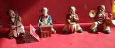 GIlde CLOWN Figuren, Musikkapelle, 4  tlg., Vitrienenstücke, Zustand, siehe Foto