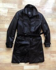 TCM Ledermantel mit Gürtel Gr 38  Damen schwarz Lammnappa TOP Zustand!