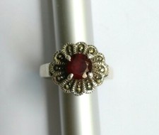 Granat Markasit Ring 925